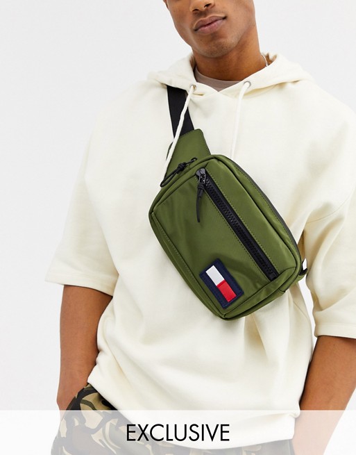 Tommy Hilfiger exclusive cross body bag with logo in khaki