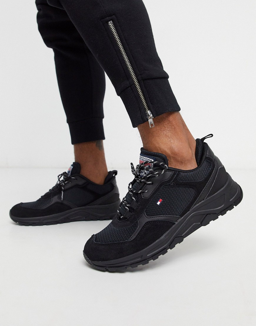 Tommy Hilfiger fashion mix sneaker in black