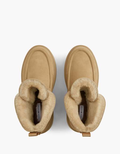 Tommy Hilfiger Faux-fur-Stiefel mit umschlagbarem Kragen, wasserabweisend, in Hellbraun, 3 von 7