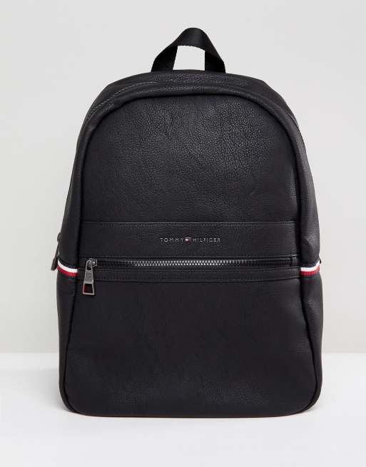 Tommy hilfiger cheap backpack black leather