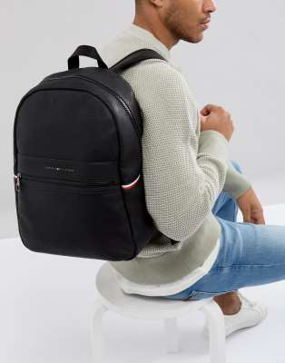 tommy hilfiger leather backpack