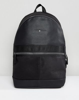 tommy hilfiger leather backpack