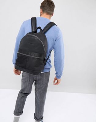 tommy hilfiger leather backpack mens