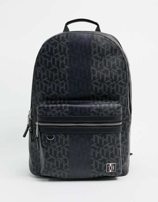 Tommy Hilfiger faux leather backpack in monogram print | ASOS