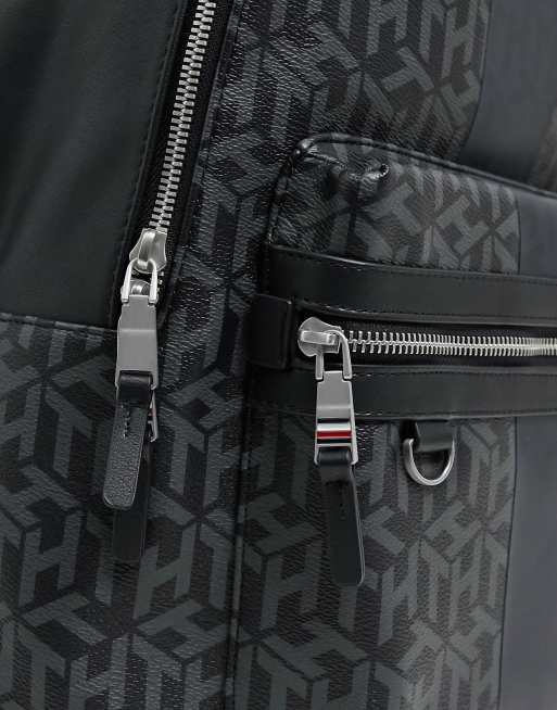 Tommy Hilfiger Monogram Logo Backpack in Black for Men