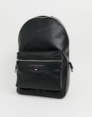 leather tommy hilfiger backpack