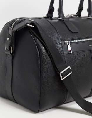 tommy hilfiger leather duffle bag