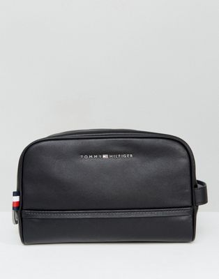 Tommy Hilfiger Faux Leather Wash Bag in 