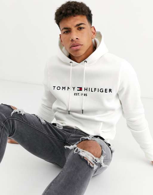 Tommy jeans store felpa bianca