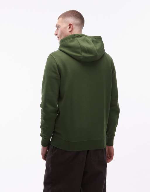 Tommy Hilfiger - Felpa con cappuccio verde con logo grande al centro , 4 di 5