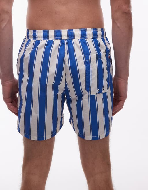 Tommy Hilfiger - Ferie-badeshorts med løbesnor og blå striber , 5 af 5