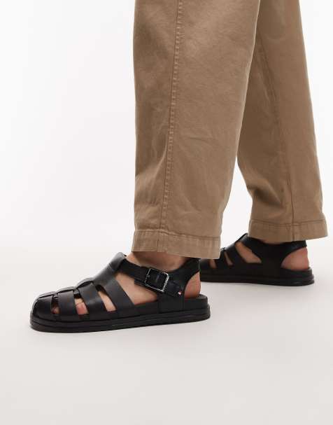Tommy Hilfiger fisherman sandals in black - view 1