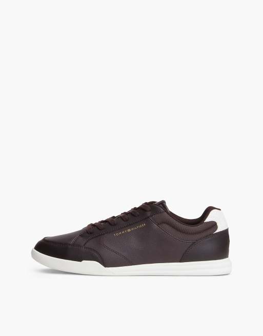 Tommy Hilfiger flache Sneaker aus Leder in Schokobraun, 7 von 7