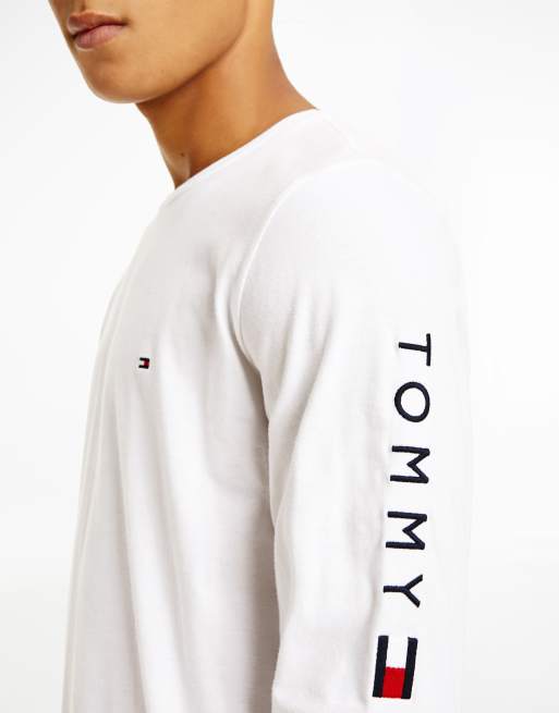 Tommy Hilfiger white top and in long ASOS flag arm logo sleeve 