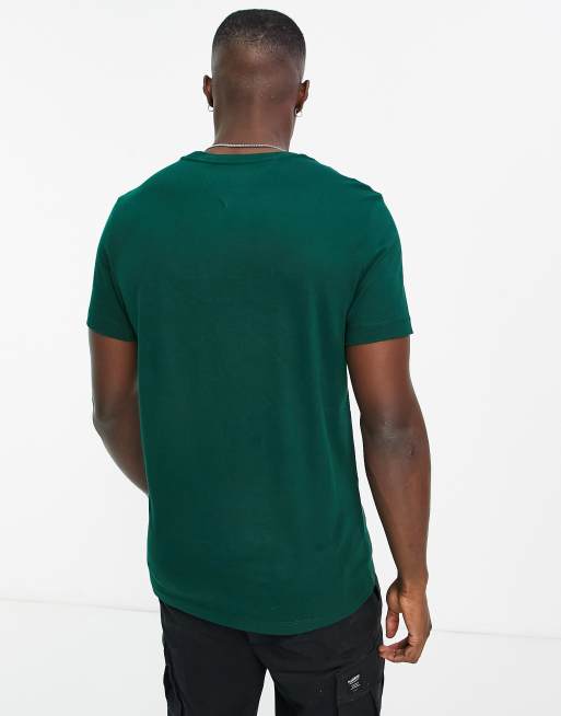 Tommy Hilfiger flag arch logo cotton T-shirt in dark green , 2 of 4