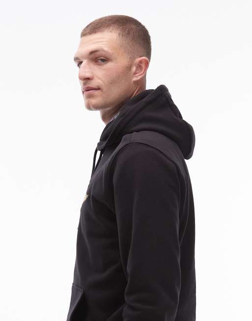 Tommy Hilfiger flag graphic hoodie in Black with gold detail