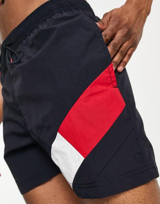 Tommy hilfiger flag hot sale logo swim shorts