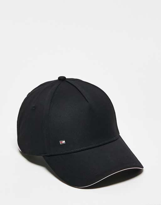 medarbejder Bevise Officer Tommy Hilfiger flag logo cap in black | ASOS