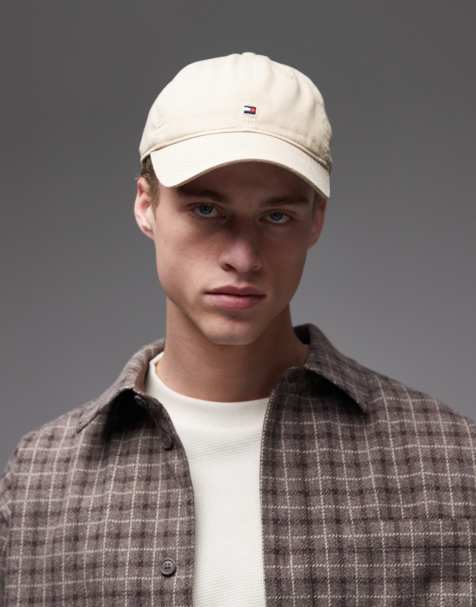 Tommy Hilfiger flag logo cap in stone - view 1