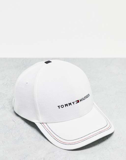 egoisme udeladt bryst Tommy Hilfiger flag logo established cap in white | ASOS