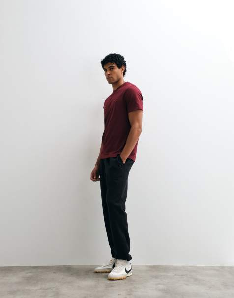 Tommy Hilfiger flag logo heavy joggers in black - view 1