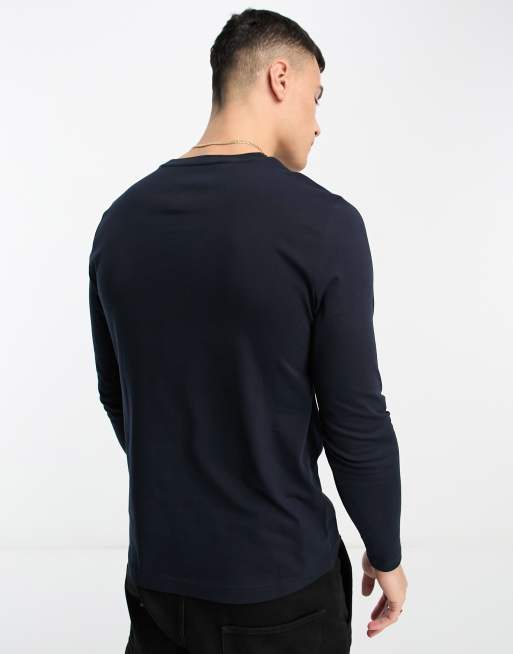 Tommy Hilfiger flag logo long sleeve t-shirt in navy, 2 of 4