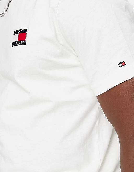 Tommy Hilfiger flag T-shirt in white | ASOS