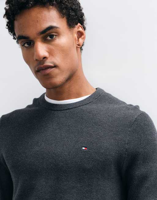 Tommy Hilfiger flag sweater in dark gray, 2 of 5