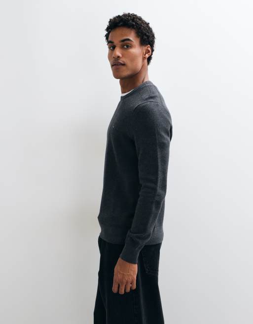 Tommy Hilfiger flag sweater in dark gray, 4 of 5