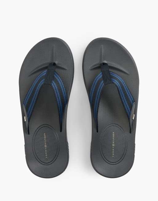 Tommy Hilfiger Flag Webbing-Riemen mit konturierter Sohle in Dunkelblau, 3 von 7