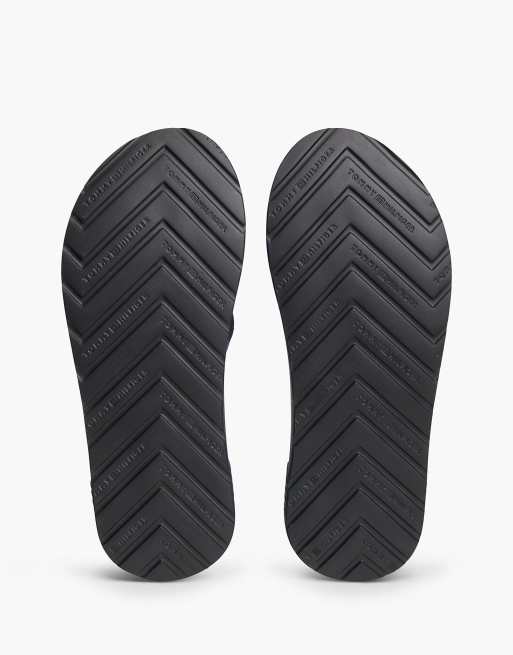 Tommy Hilfiger Flag webbing strap contoured flip-flops in dark blue, 5 of 7