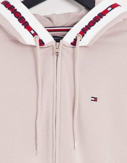 Tommy Hilfiger flag up hoodie in beige exclusive to | ASOS