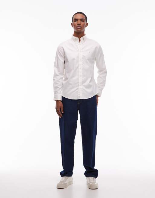 Tommy Hilfiger - Flanellen overhemd in wit, 2 van 5