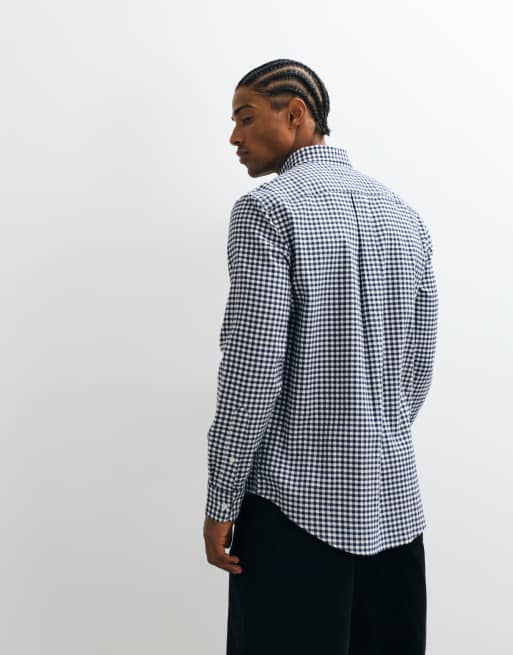 Tommy Hilfiger flannel shirt in navy gingham, 3 of 5