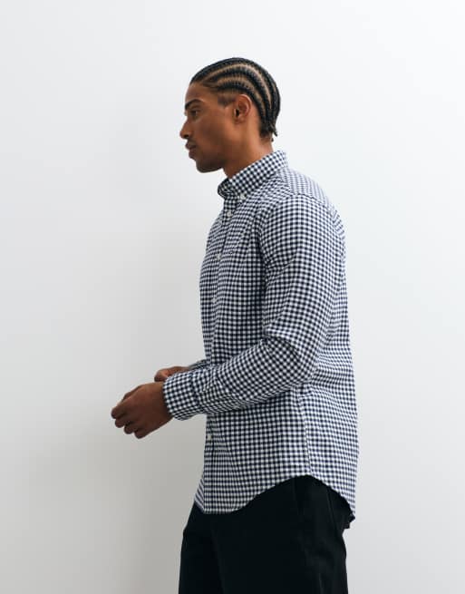 Tommy Hilfiger flannel shirt in navy gingham, 5 of 5