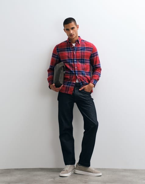 Tommy Hilfiger flannel shirt in red tartan - view 1