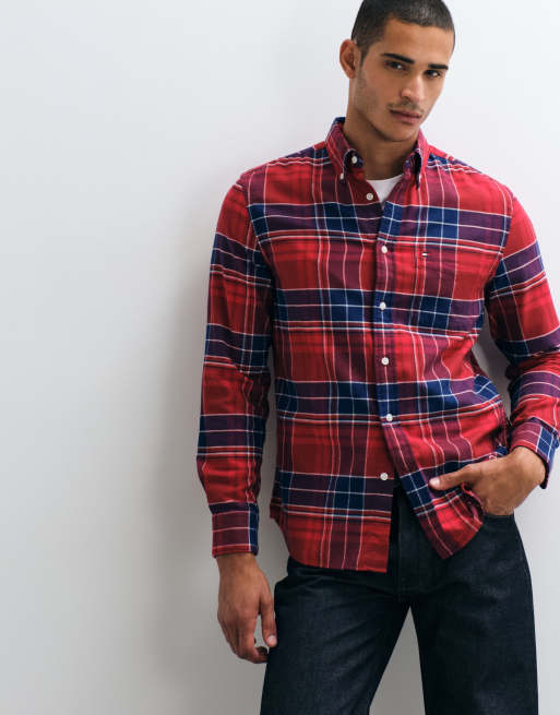 Tommy Hilfiger flannel shirt in red tartan, 2 of 5