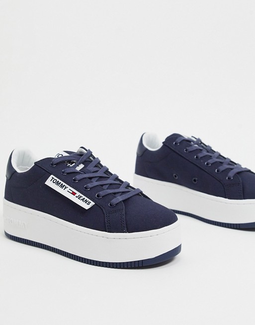 Tommy Hilfiger flatform icon trainers in navy