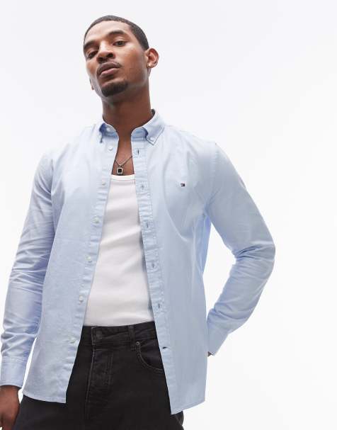 Tommy Hilfiger - Flex - Camicia azzurra plumetis - view 1