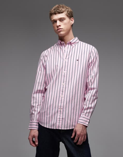Tommy Hilfiger - Flex - Chemise en popeline rayée - Rose - view 1