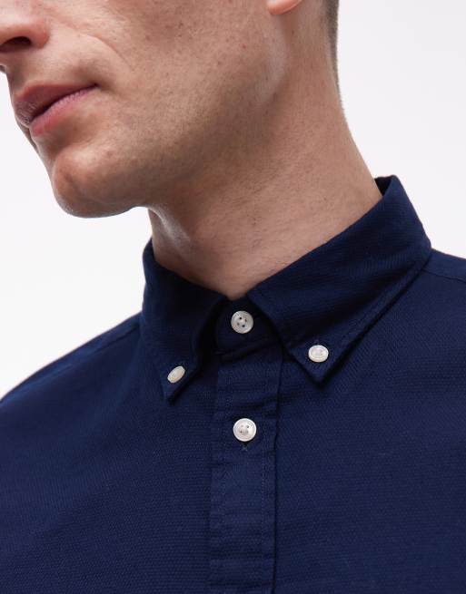 Tommy Hilfiger flex dobby shirt in navy, 5 of 5