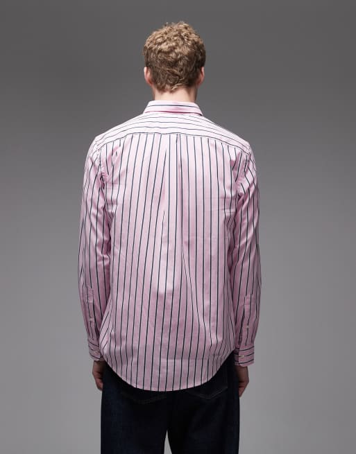 Tommy Hilfiger - Flex - Lyserød poplin-skjorte med striber, 3 af 5