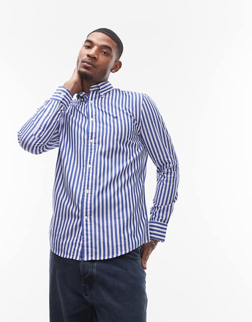 tommy hilfiger dress shirt Light Blue Slim Fit Non Iron Oxford Button Down Collar Closeout Built to Last Tommy Hilfiger Men's Regular Fit