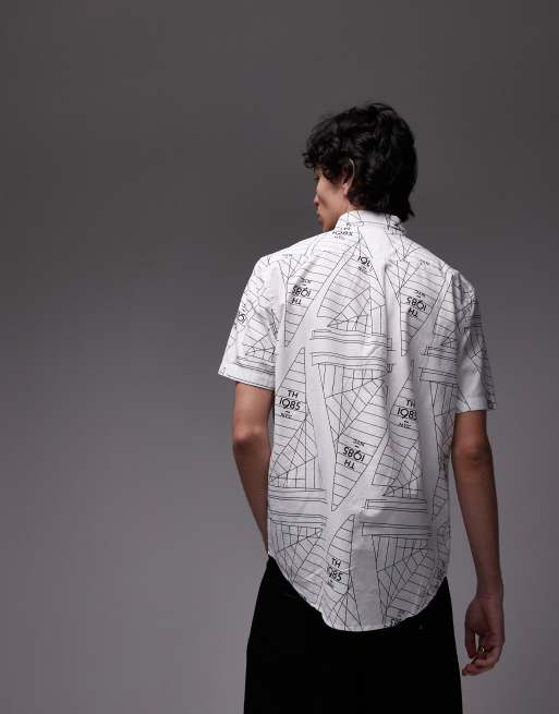 Tommy Hilfiger - Flex - Poplin overhemd bedekt met nautische print in ecru, 3 van 4