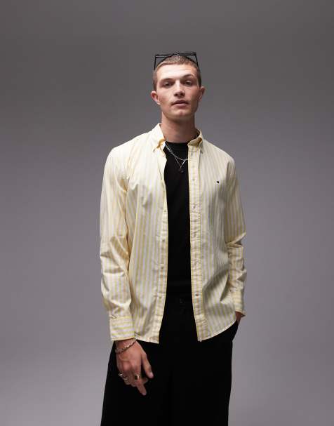 Tommy Hilfiger flex regular fit stripe shirt in Multi - view 1