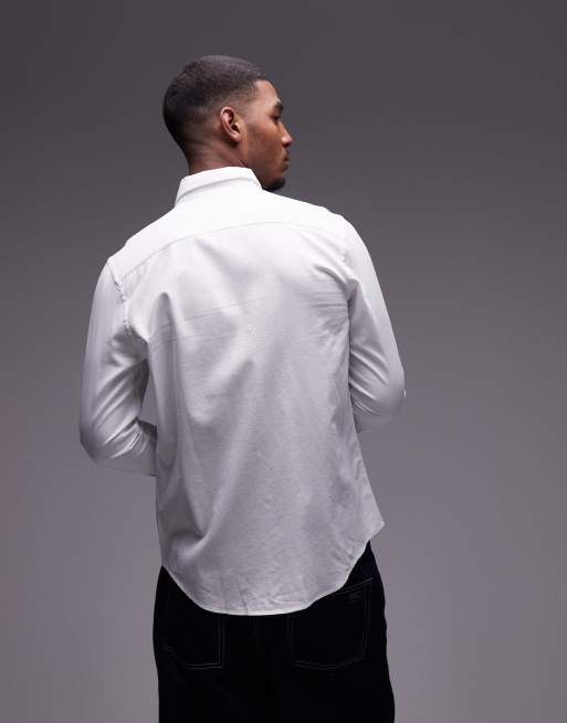 Tommy Hilfiger flex textured slim fit shirt in white | ASOS