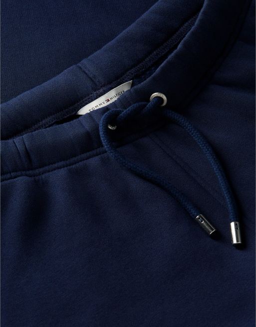 Tommy Hilfiger Flock varsity logo cuffed joggers in dark blue, 6 of 6