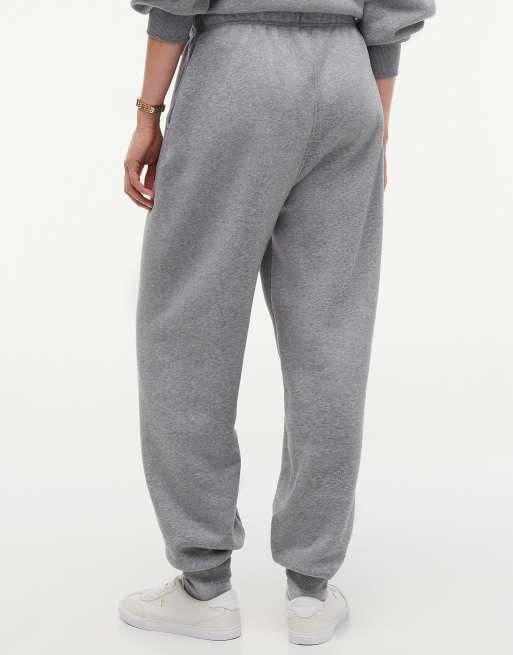 Tommy Hilfiger Flock varsity logo cuffed joggers in medium grey heather, 4 of 6