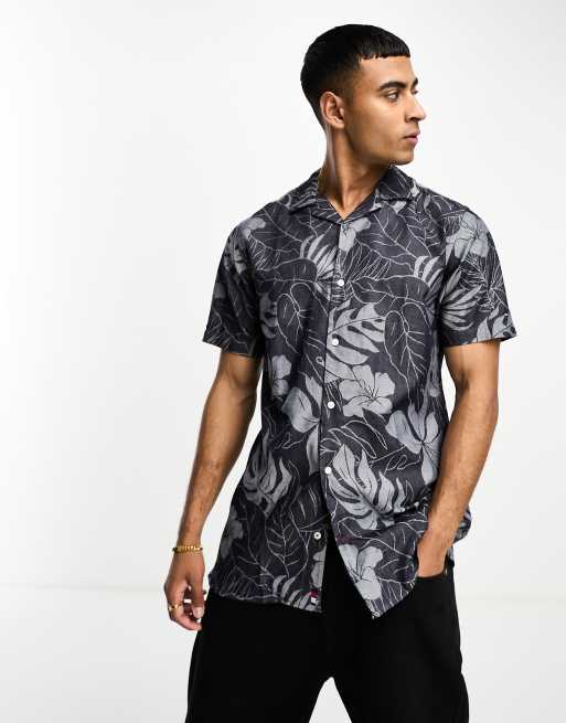 Tommy Hilfiger floral jacquard short sleeve shirt