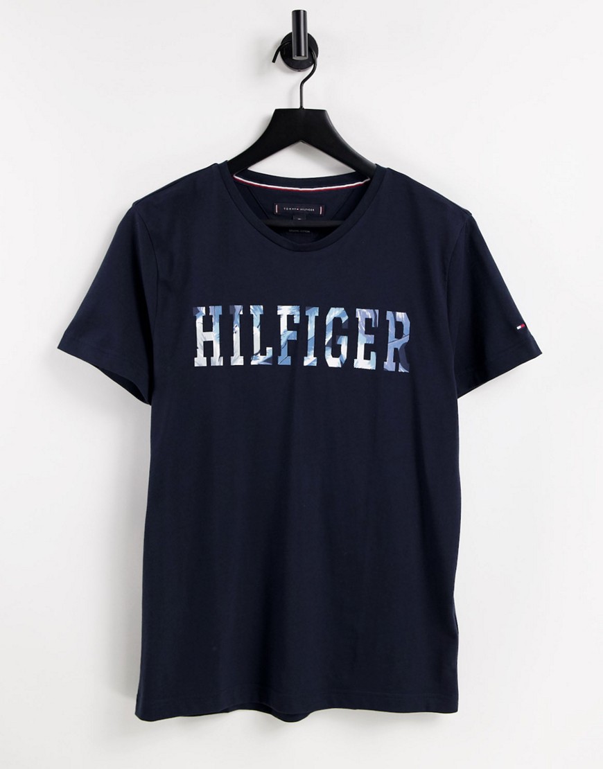 Tommy Hilfiger floral t-shirt-Navy
